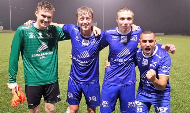 Debutant Mads Klippenberg, Eirik Ryger, Martin Heisel og Alla Abdallah